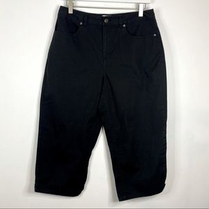 TALBOTS Size 10 Stretch High Waisted Cropped Capri Pants